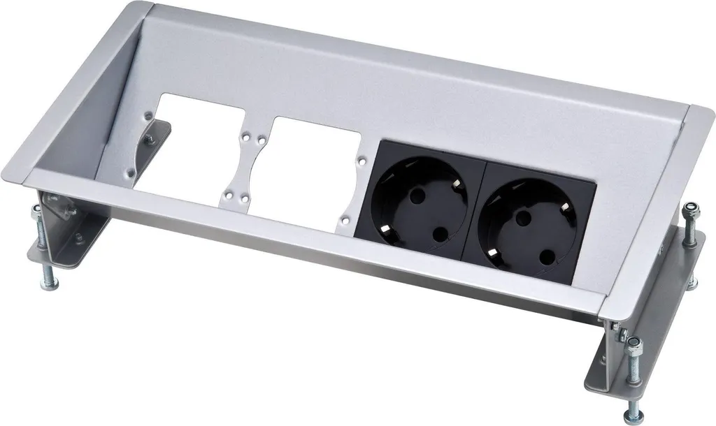 Alimentation de Bureau Kindermann Cableport Basic 2 Prises Secteur
