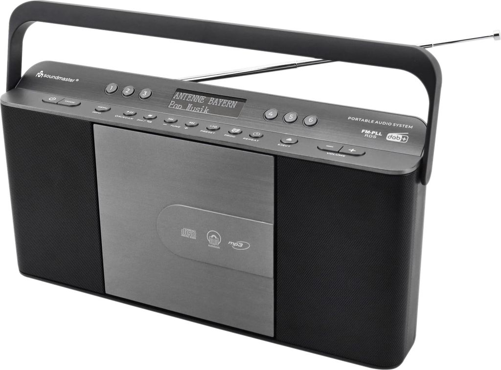RCD1870SW Schwarz DAB+ Radio mit CD Player