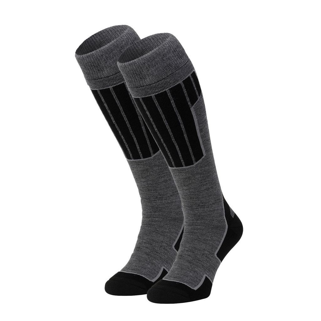 NOMAD Skisocken 2er-Pack | Größe 39/42 Grau | Skifahren / Snowboarden / Wandern | Gute Feuchtigkeitsregulierung | Extra Verstärkung | Skisocke...