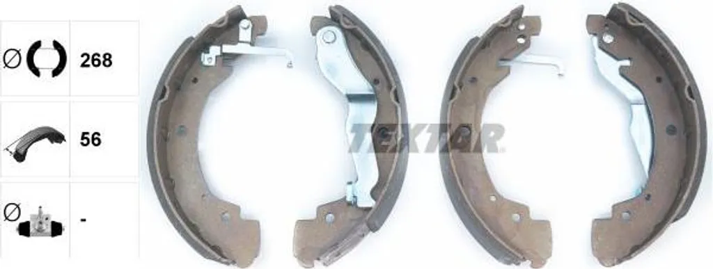 Ganasce Freno TEXTAR 91044600 per VW T4 Transporter | Ricambio OEM 268mm