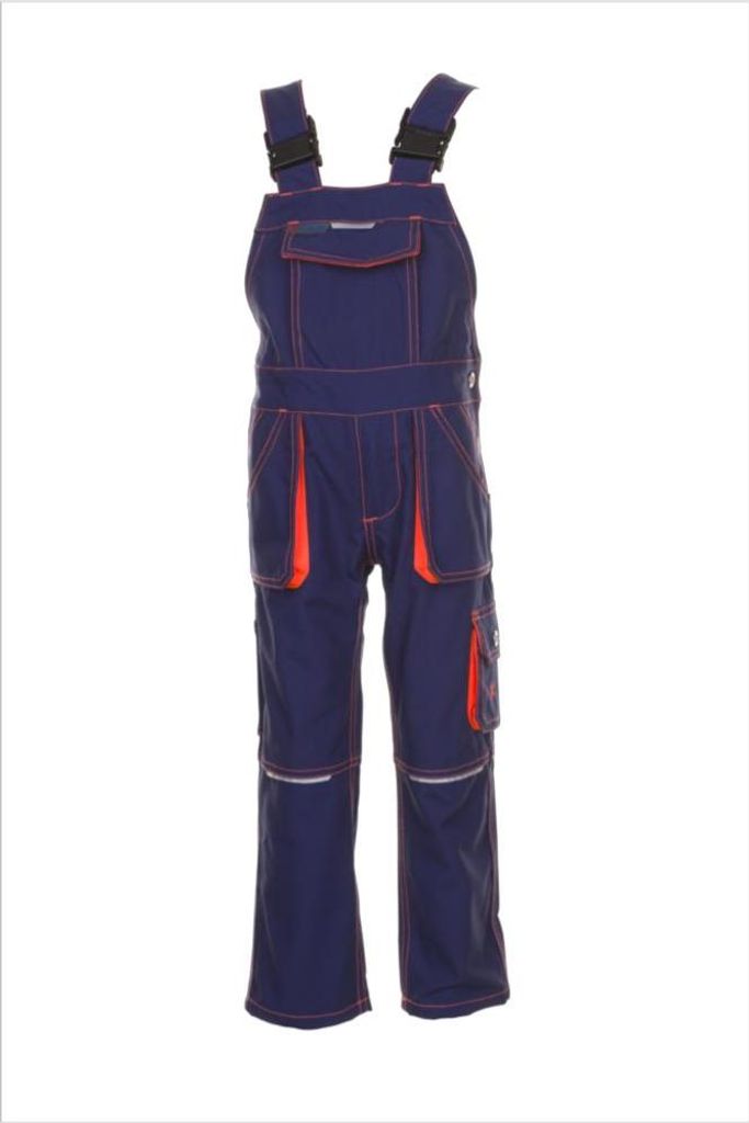 Planam Kinder-Latzhose zweifarbig Gr. 158/164 marine/orange Produktbild 