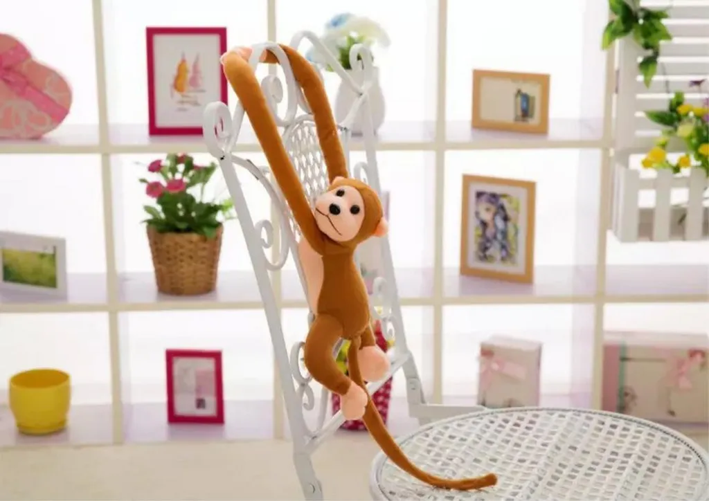 Grande Peluche Singe Interactive 80 cm Marron - Doudou Géant Enfant