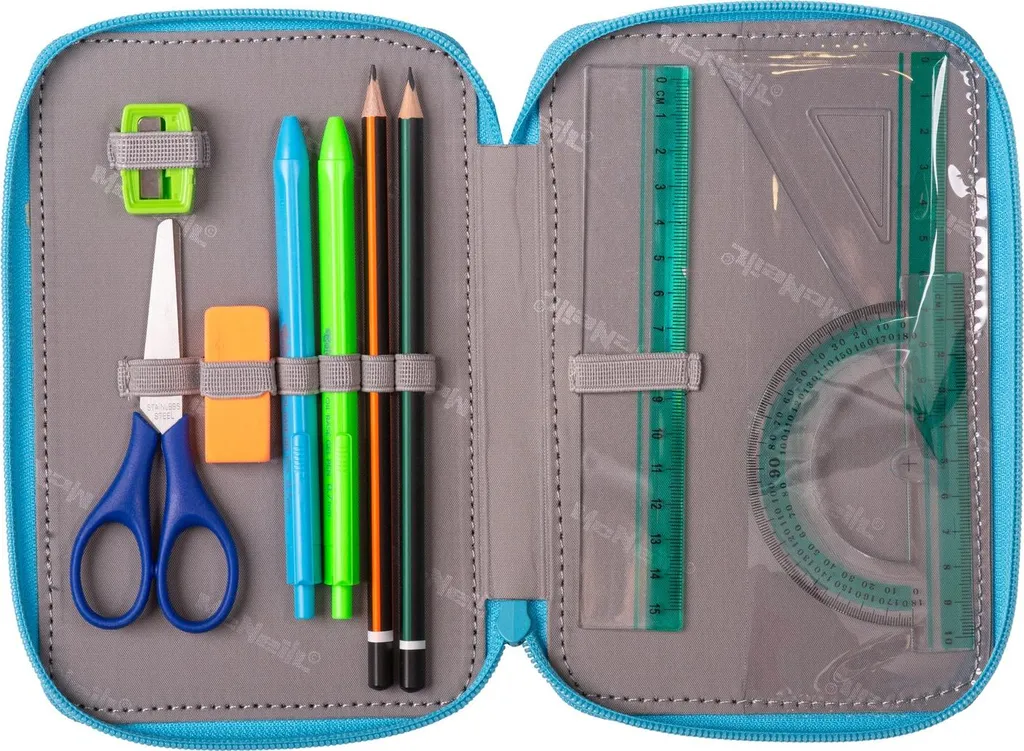 McNeill Trousse à Crayons Bubble Bleu Clair avec Trois Compartiments - 8