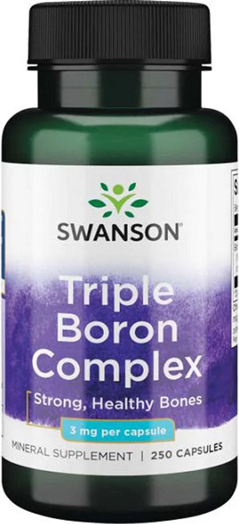 Complexe triple de bore 3 mg 250 gélules Swanson Health Image du produit 