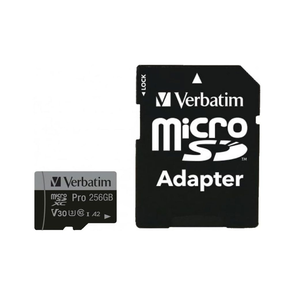 Verbatim Karta Microsd 256Gb + Adapterpro U3 Czarny/Nero Immagine del prodotto 