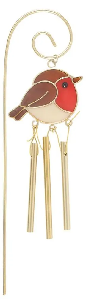 Carillon éolien Robin Remembrance SD11033 doré et marron - Lot de 12