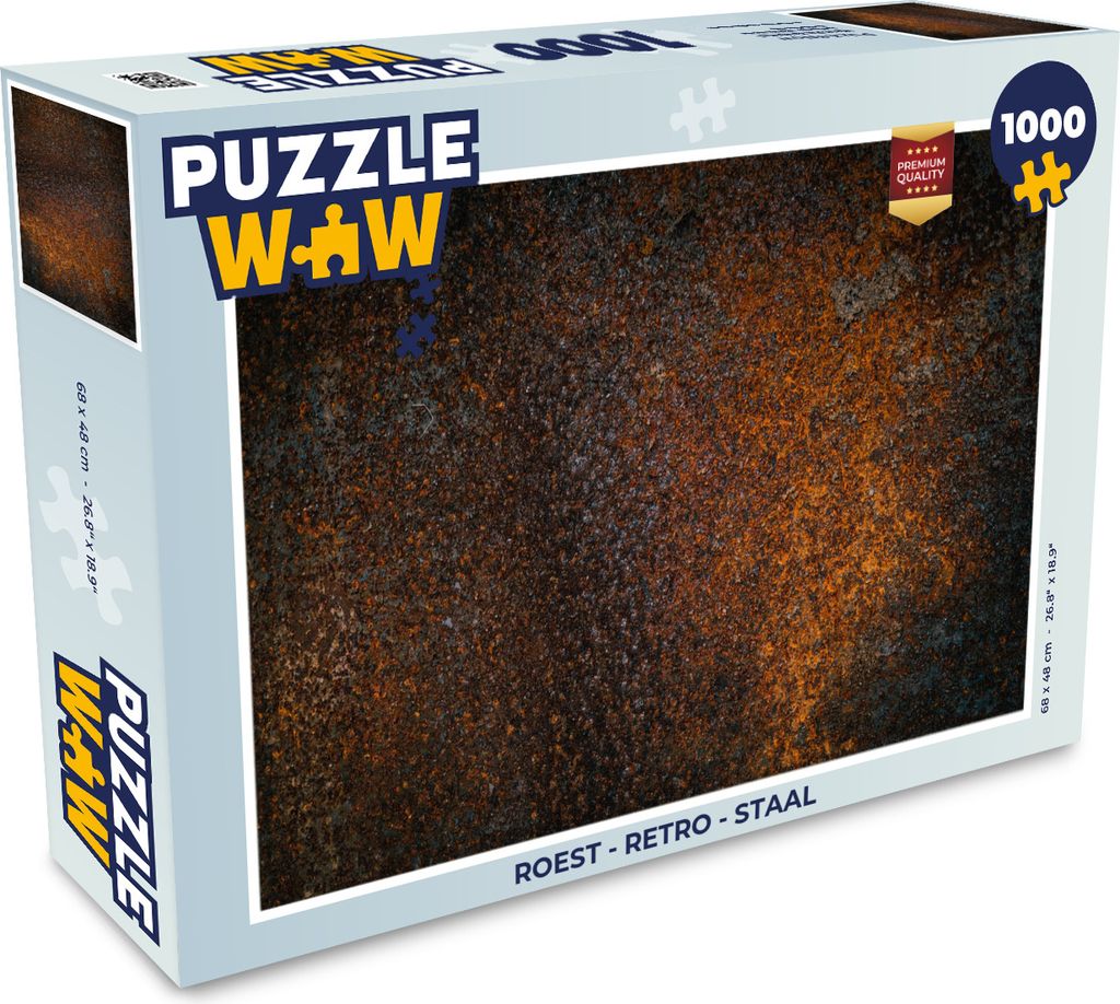 MuchoWow Puzzle 1000 Teile Rost - Retro - Stahl - Erwachsene - Rätsel