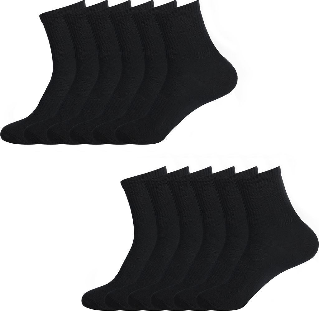 12 Paar Socken aus reiner Baumwolle mittlerer Länge Produktbild 
