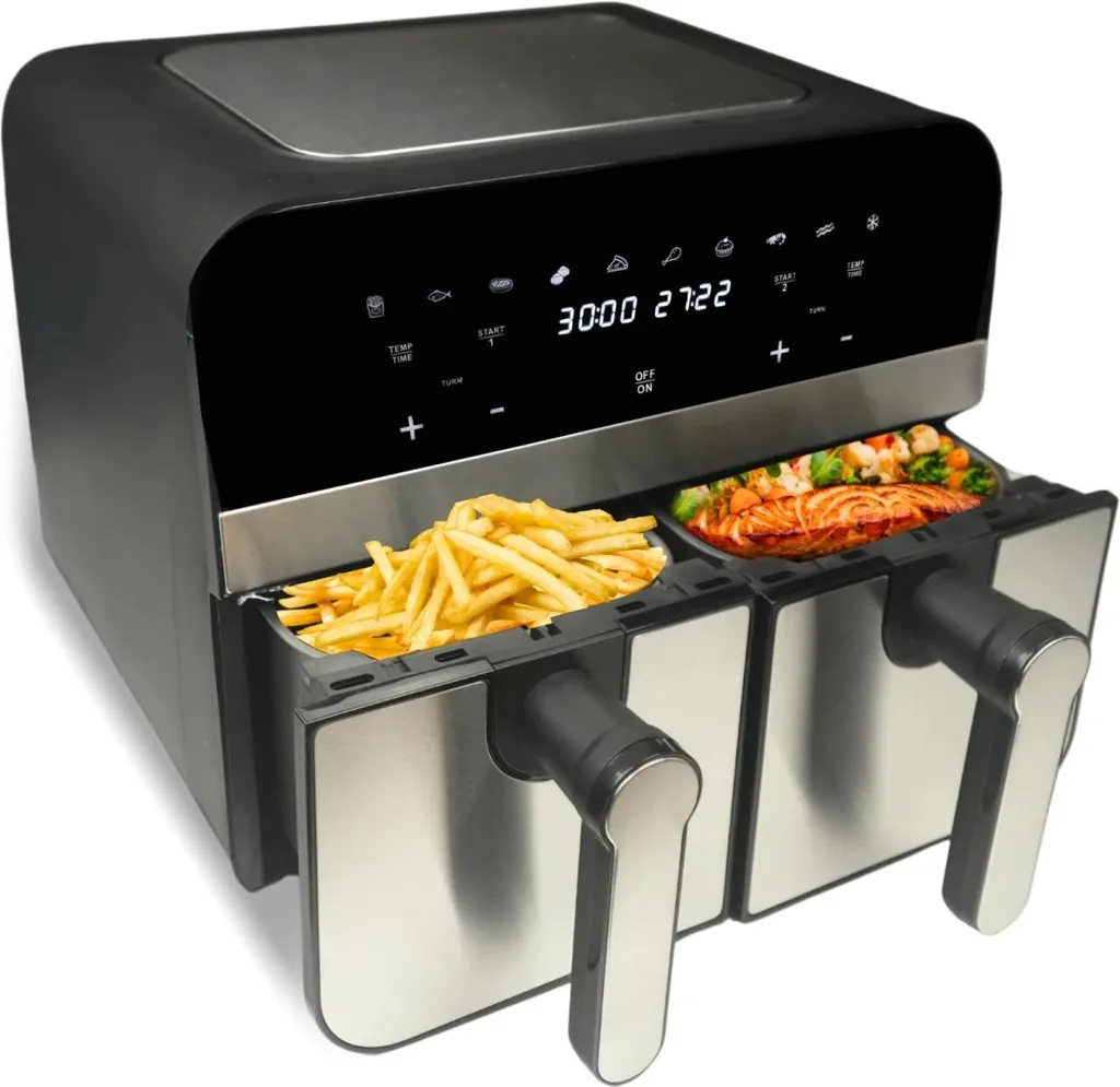 Air Fryer double panier 9L Comfy Nest CN-AFD45NS Puissance 2400W S/S