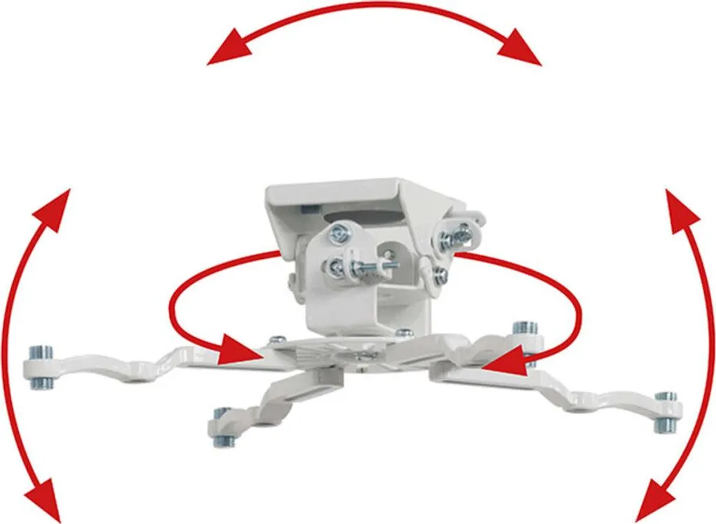 B-Tech System 2 Support Plafond Projecteur Universel Micro-Réglage Noir