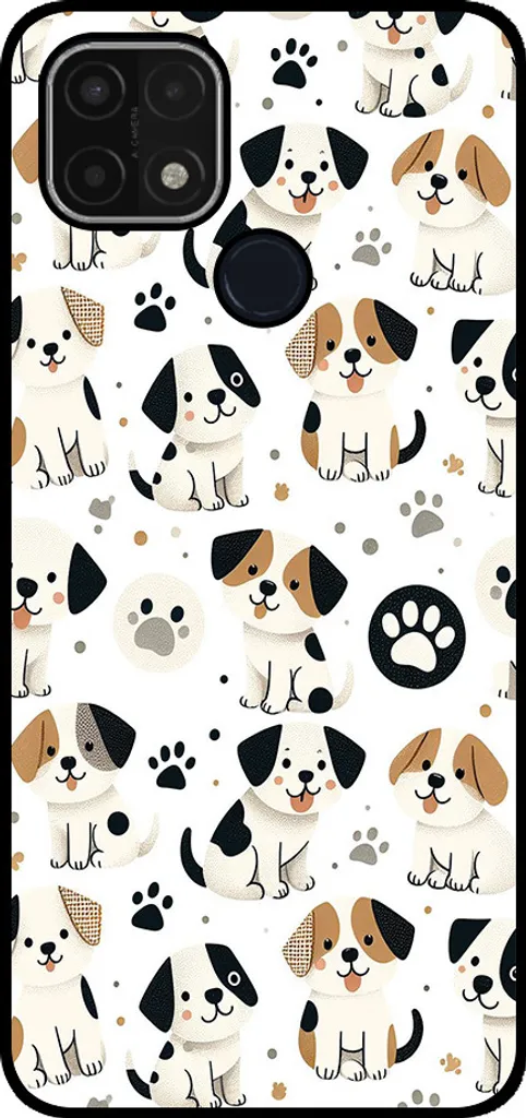 Smartphonica Custodia per telefono adatta per Oppo A15 / A15s con stampa di cane - TPU backcover case dog design