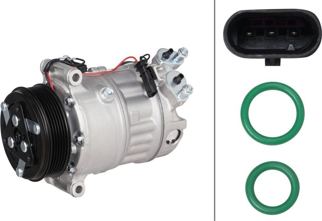 Klimakompressor 12 V Ø 109,5 HELLA für u.a. LAND ROVER RANGE ROVER EVOQUE