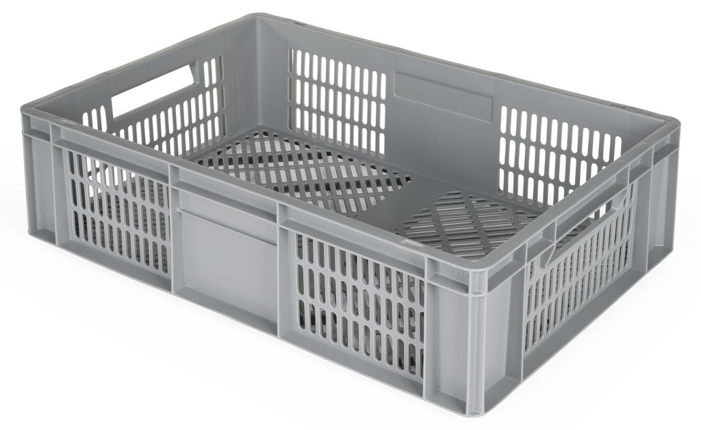 Stapelbare Kiste Euronorm 600 x 400 x 170 mm – 30 l – grau Grau 400 mm x 600 mm x 170 mm - Grau - Polypropylene (PP) - E6417 - 2020 - PP57