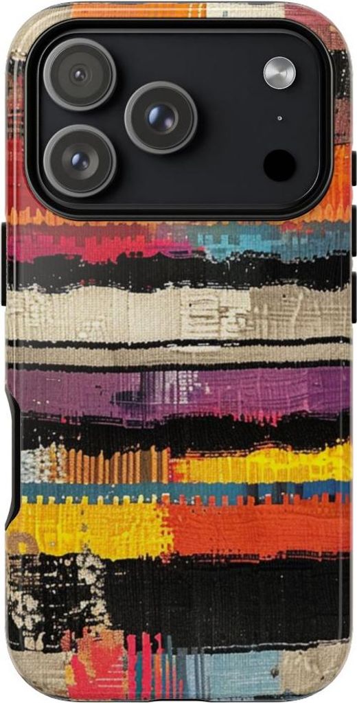 Buntes abstraktes Flechtmuster – Hülle Kompatibel mit iPhone 17 Pro