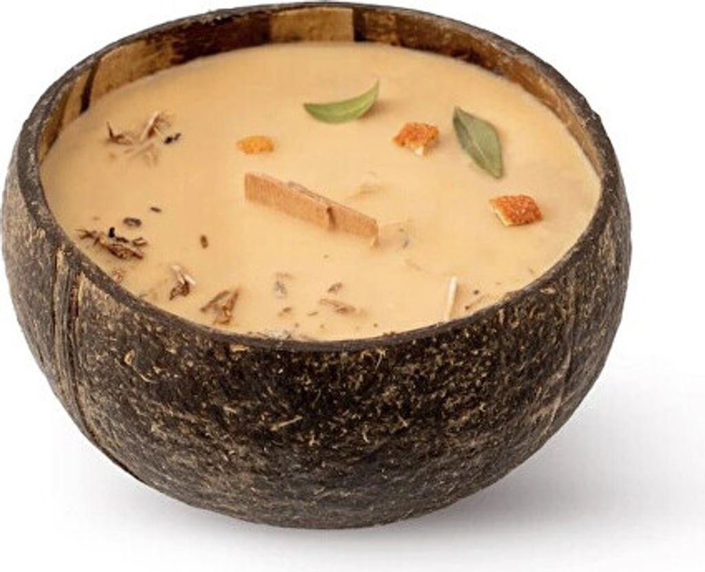 Świeca w kokosie - zapach Santalwood & Tangerine 500 g Zdjęcie produktu 
