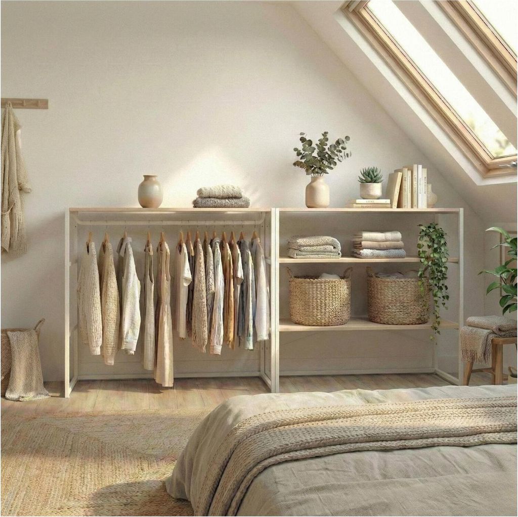 2er-Set modulare Dachboden-Kleiderständer 200x85cm KADRA Produktbild 