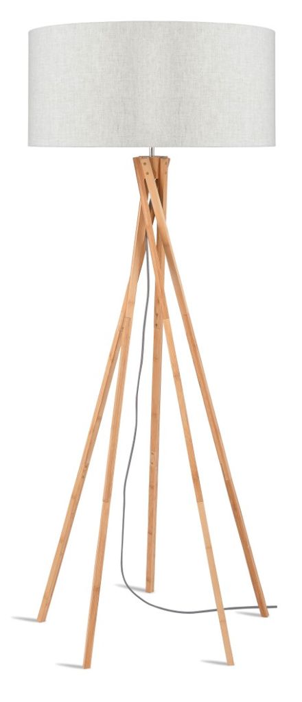 GOOD&MOJO - Stehleuchte Kilimanjaro - Natürlich/Bambus - Ø60cm für Wohnzimmer, Schlafzimmer