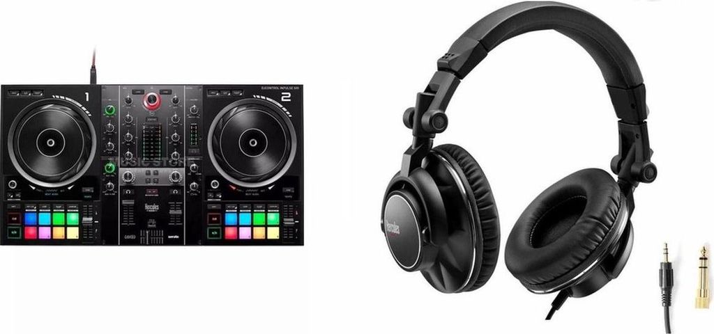 Hercules DJ Control Inpulse 500 + Hercules HDP DJ60 DJ-Kopfhörer – DJ-Controller + Kopfhörer – Schwarz