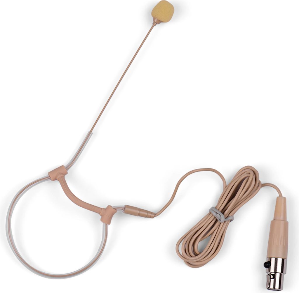 Leichter 3-poliger XLR-Stecker mit einem Ohrhaken-Kondensatormikrofon fuer den drahtlosen Bodypack-Sender