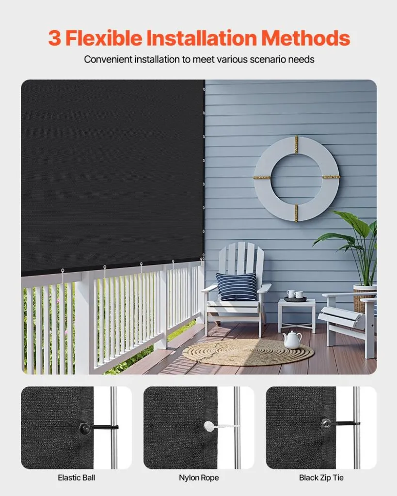 Filet de protection UV 90% résistant pour ombrage extérieur 305x366 cm