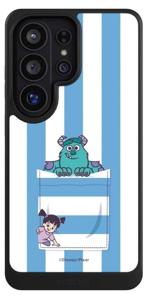 NIVOCASE Hülle für Samsung Galaxy S26 Ultra Handyhülle NIVOcore Case Schwarz Disney Pixar Fanartikel Die Monster AG