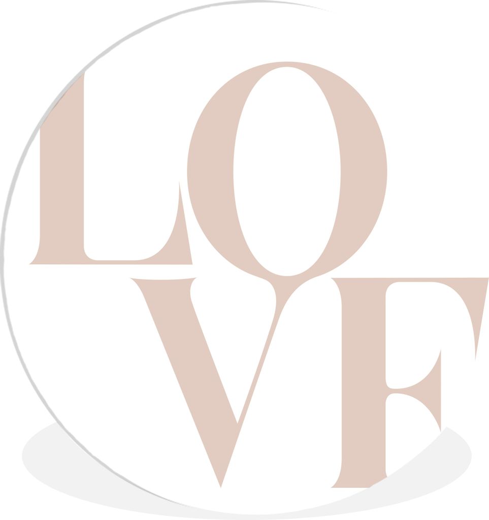 MuchoWow Rundes Wandbild - Runde Bilder Text - Zitate - Liebe Ø 60 cm Kreis Wanddekoration Kunststoff - Wandkreis - Wandschmuck - Wand Kreis - D...