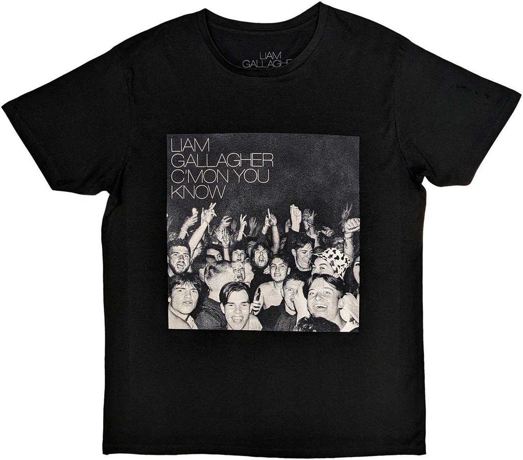 Liam Gallagher - "C ́mon You Know" T-Shirt für Herren/Damen Uni RO8201 (XL) (Schwarz)