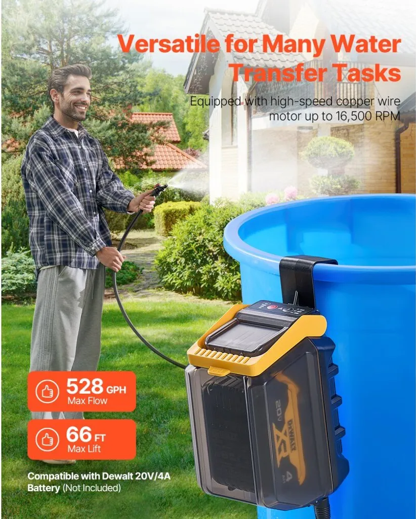 Pompe submersible Dewalt 20V MAX compacte avec moteur haute pression - 2
