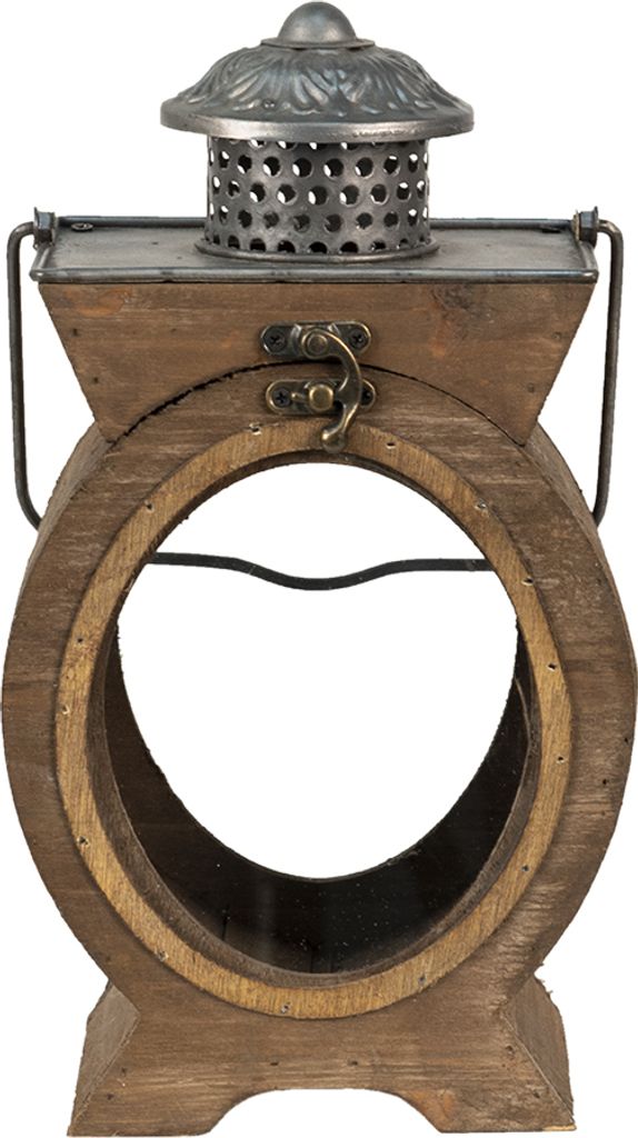 Clayre & Eef Laterne 16x12x28 cm Braun Holz