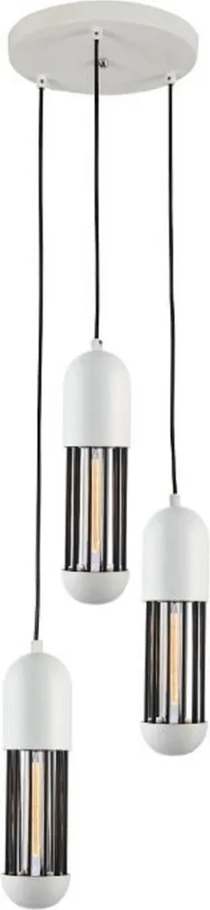 ACA Lighting Luminaire Suspendu 3XE27 Blanc D27cm LAB HM173P27WH