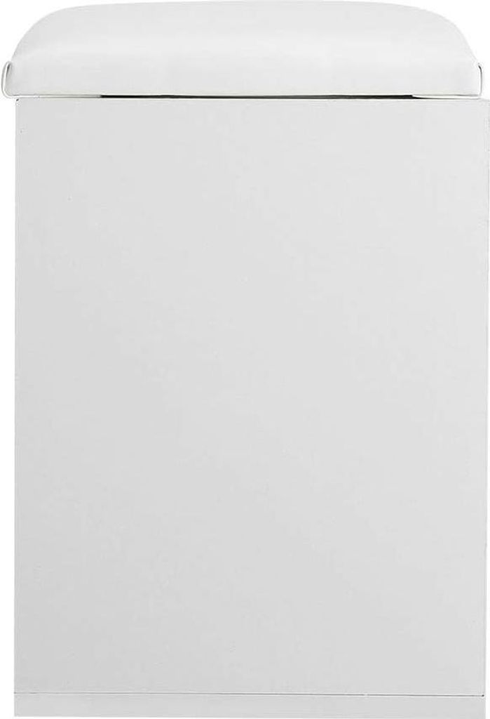 Weißes Schuhregal mit Sitzkissen und Schublade - 6 Paar Stauraum - Schuhbank für den Flur - Multifunktionales Schuhregal - Holzschuhbank