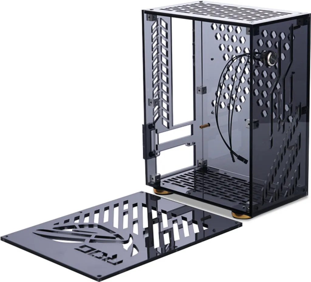 Mini Case PC Desktop Trasparente - Supporto ITX 17x17 e FLEX PSU