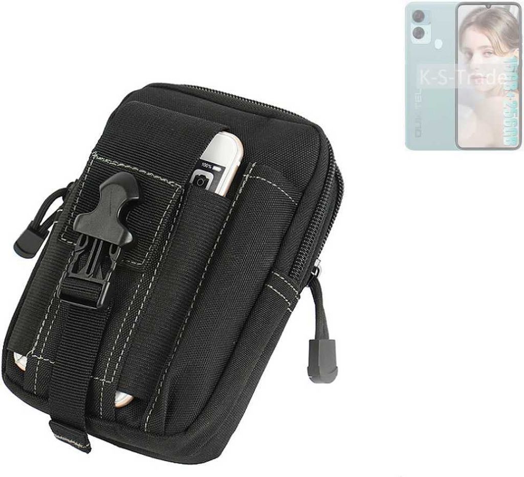 K-S-Trade Gürtel Tasche kompatibel mit Oukitel C33 Gürteltasche Holster Schutz Hülle Handy Hülle Smartphone outdoor Handy-Hülle schwarz