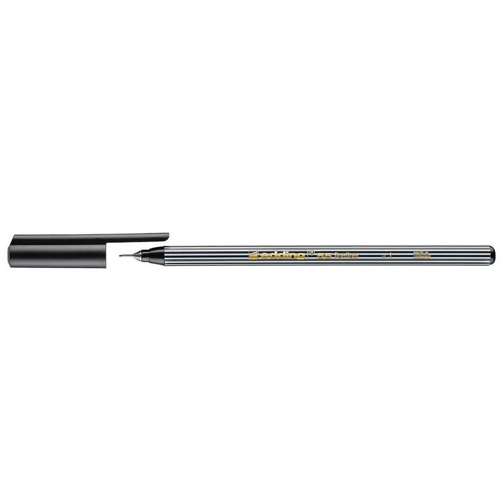 edding Fineliner 55, schwarz, metallgefasste Spitze, Produktbild 