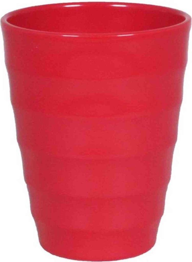 INNA-Glas Keramik Orchideen-Blumentopf, Ø14cm, 17cm, rot - Übertopf/Orchideenvase