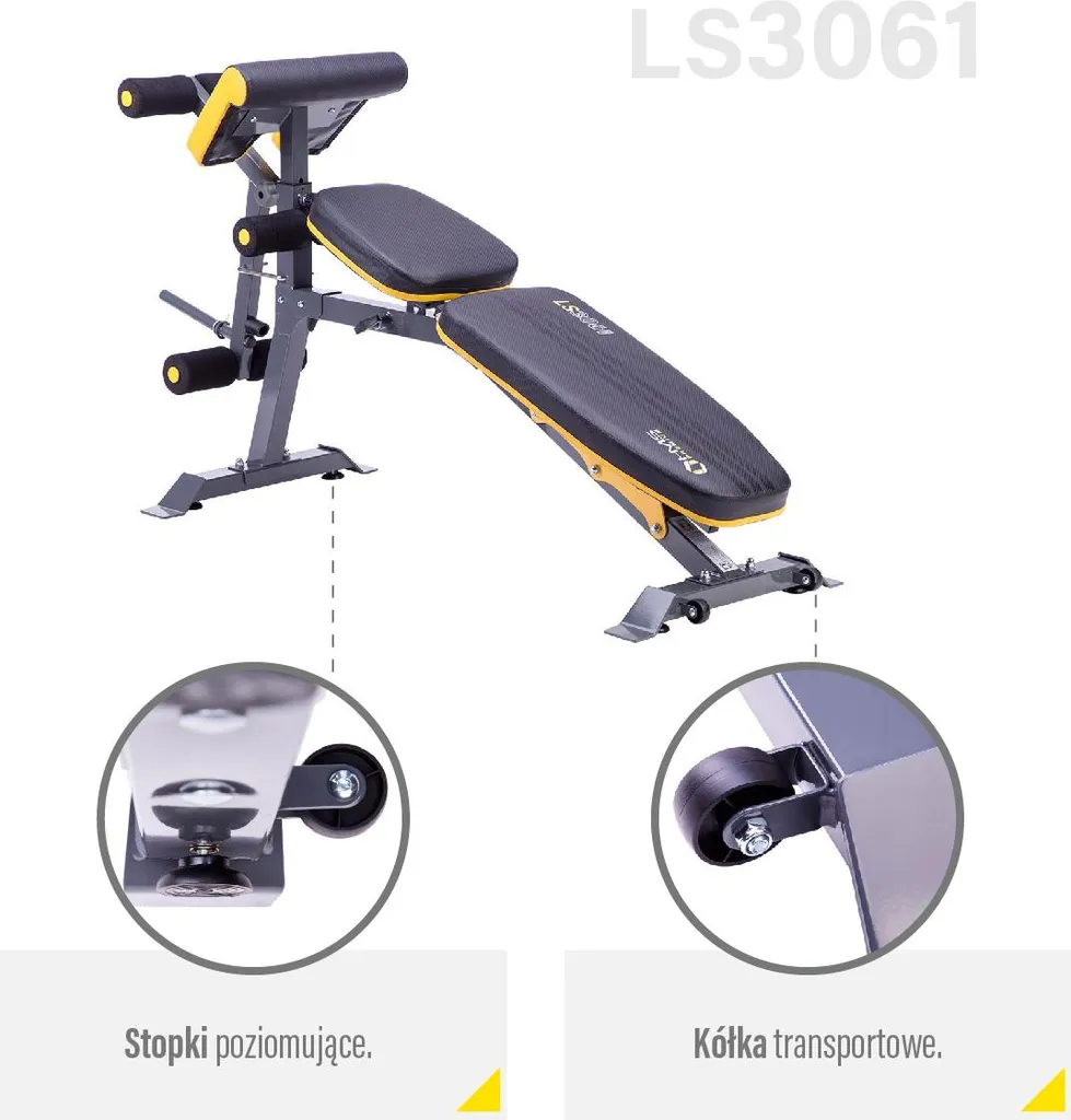 Banc de musculation pliable HMS Premium LS3050 multifonction réglable - 5