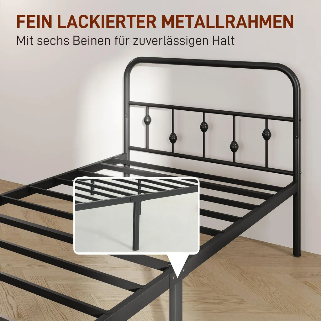 Lit d'appoint chambre d'amis pliable 90x200 cm : Solution de couchage - 6