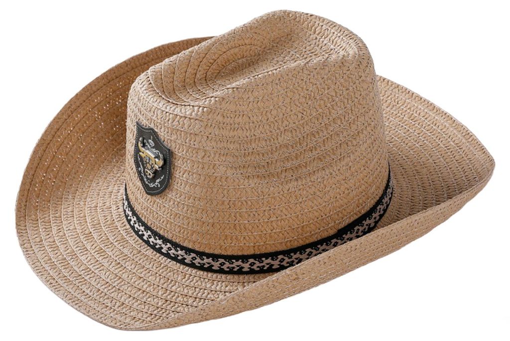 Strohhut mit UV-Schutz 50+, kurze Krempe, verstellbare Größe, leicht, atmungsaktiv, Sommerhut für Erwachsene
