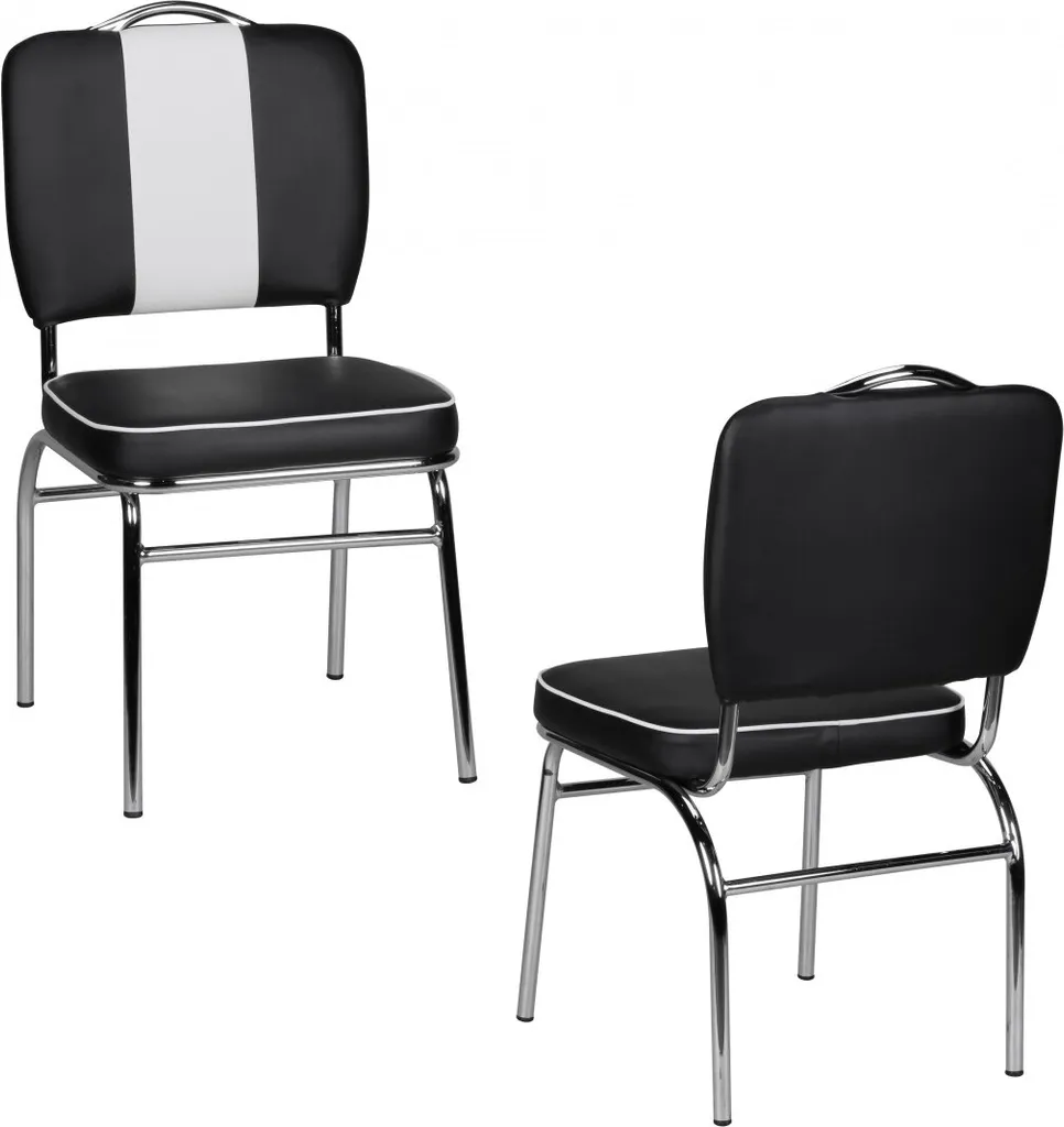Chaise retro de style diner americain pour cuisine et bistrot vintage