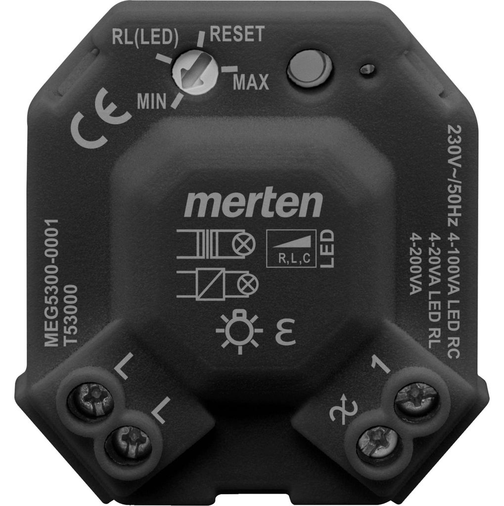 MERTEN MEG5300-0001 - Dimmer - Eingebaut - Schwarz - CE - Produktbild 