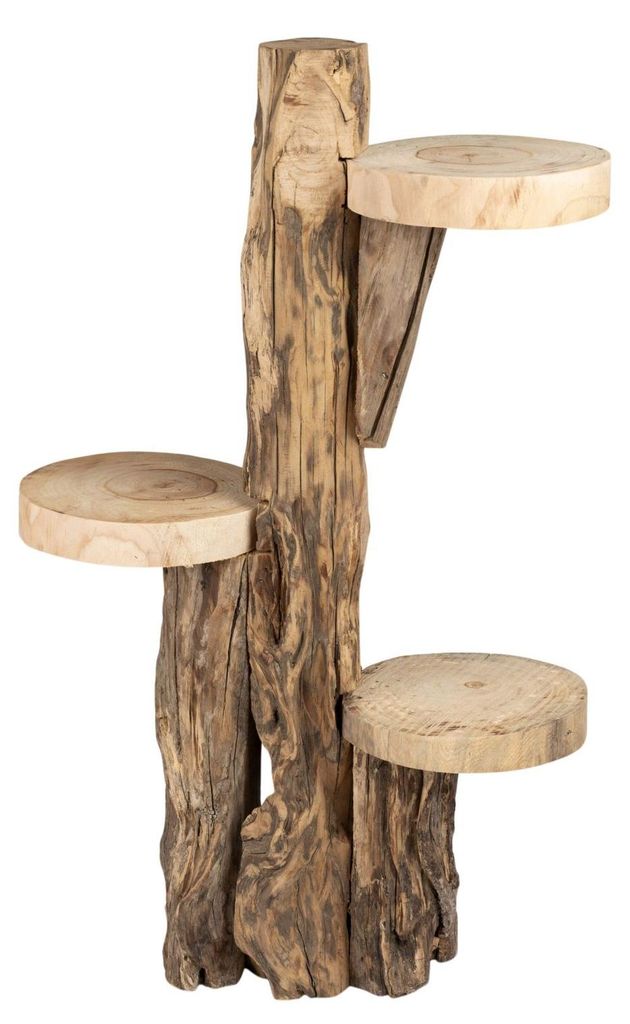 formano Deko-Ständer 60 cm Naturholz mit 3 Ablageflächen Produktbild 