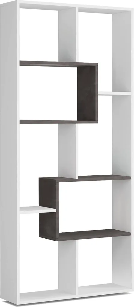 CALICOSY Bibliothèque Réversible 8 Cases Kawa H180 cm Coloris Chêne - 11