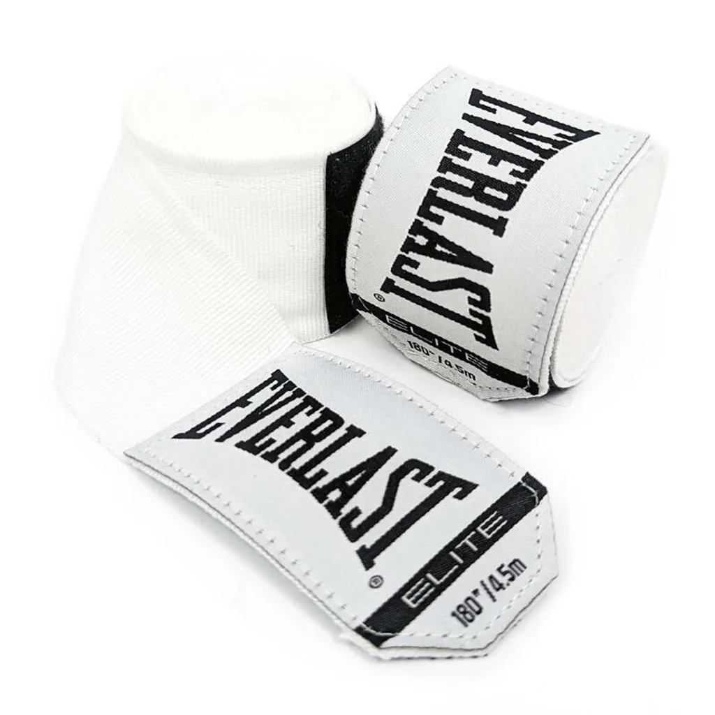 Bandes de Boxe Everlast Elite Blanc 457cm pour Protection des Poignets