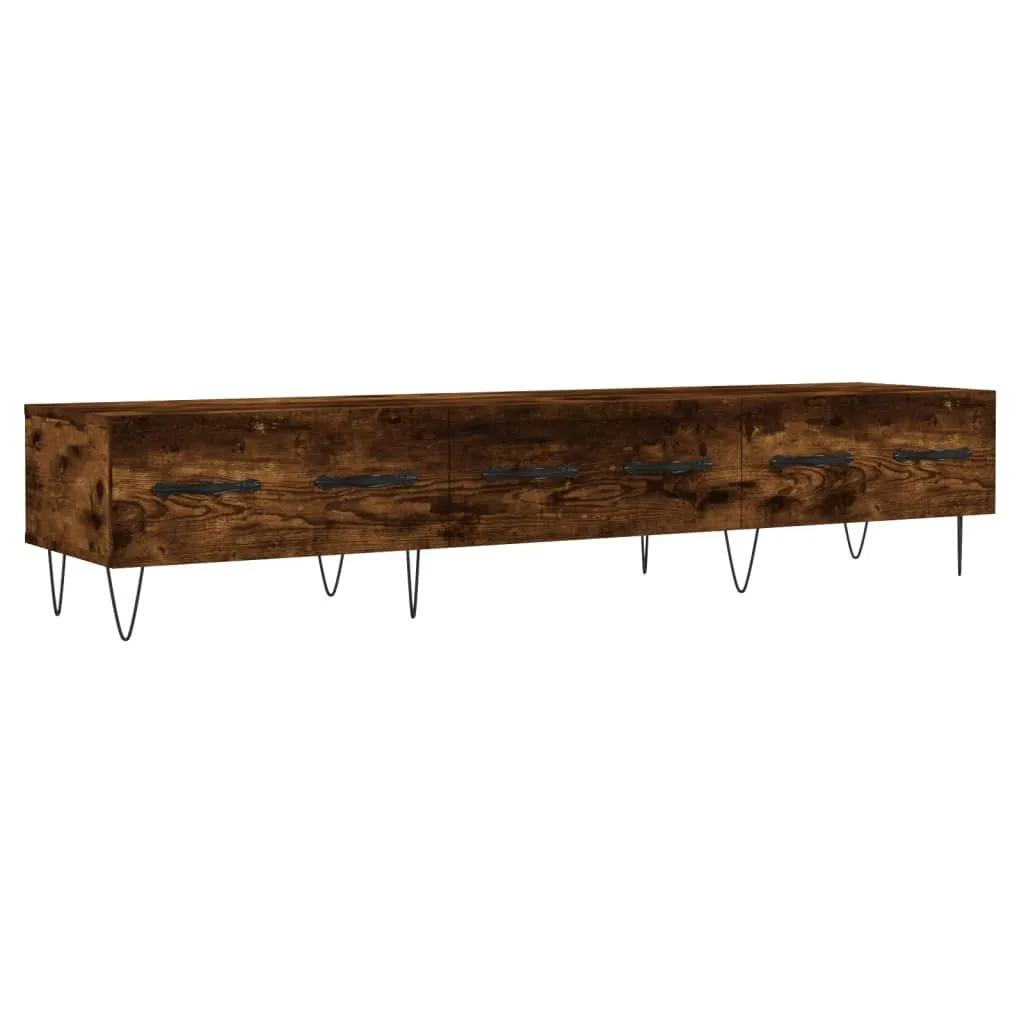 Mobile TV in rovere fumé 150x36x30 cm Materiale in legno