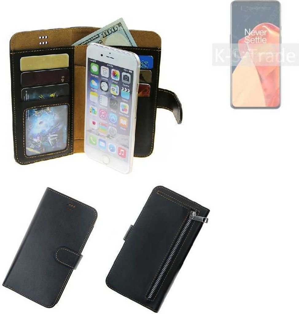 K-S-Trade Schutz Hülle kompatibel mit OnePlus 9R 5G Klapphülle Case Phone cover Slim Handytasche Handy Hülle schwarz aus Kunstleder (1 Stk)