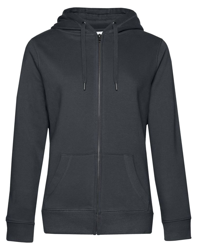 B&C - "Queen" Kapuzenpullover Mit Reißverschluss für Damen FK2969 (XL) (Asphaltgrau)
