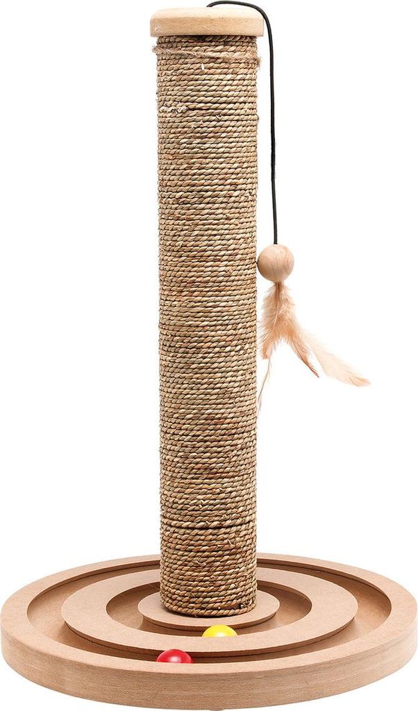 Karlie Kratzbaum Seegras mit Spielzeug  Holz/Sisal Natur 30 Produktbild 