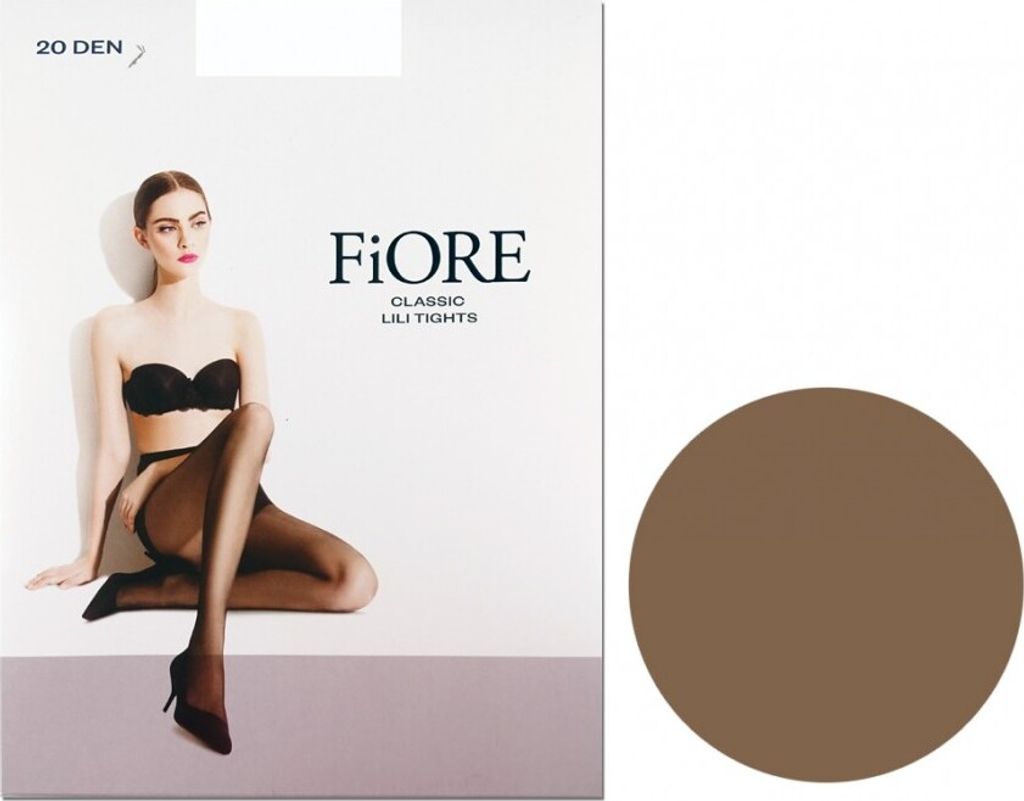 Glatte Damenstrumpfhose Fiore Lili 20 den Schokolade 2