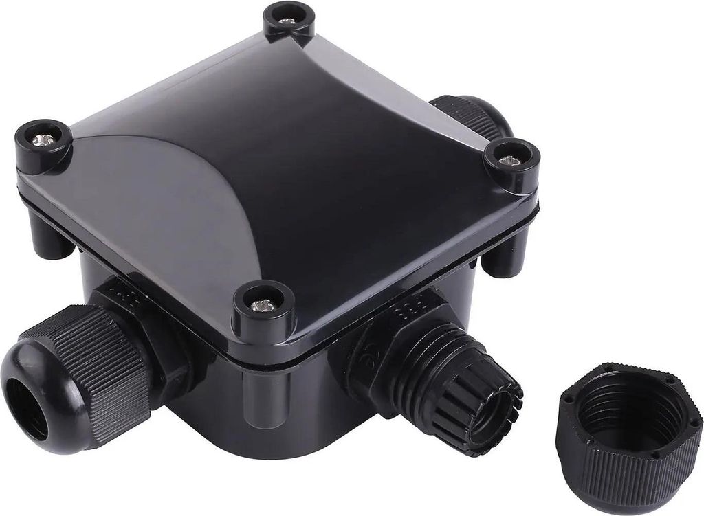 Wasserdichte Abzweigdose - 3-fach IP68 Kabelverbinder - Außenbereich & Erdverlegung - Elektrischer Kabelanschluss - ABS-Gehäuse - 10er Pack - Rot