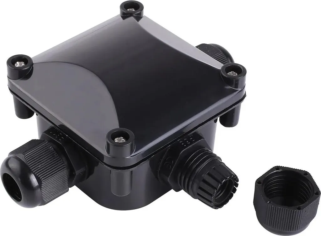 Boîtier ABS IP68 rouge triple connexion pour dérivation électrique - 10pcs